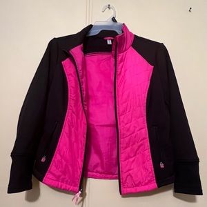 Lightweight Pink & Black Zip Jacket